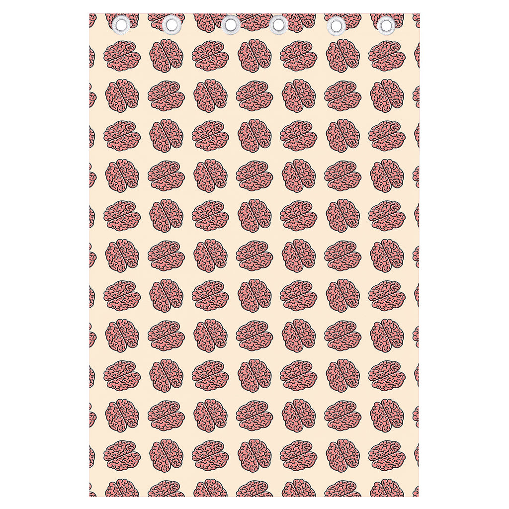 Human Brain Pattern Print Curtain