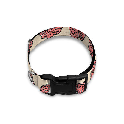 Human Brain Pattern Print Dog Collar