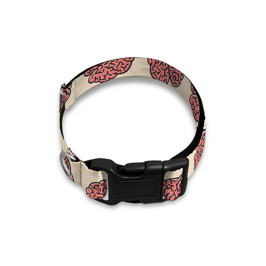 Human Brain Pattern Print Dog Collar