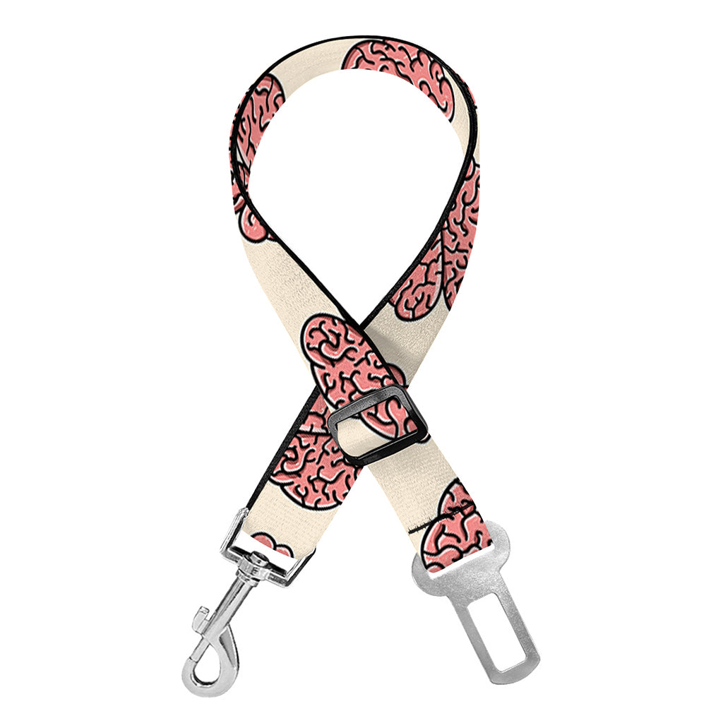 Human Brain Pattern Print Dog Seat Belt