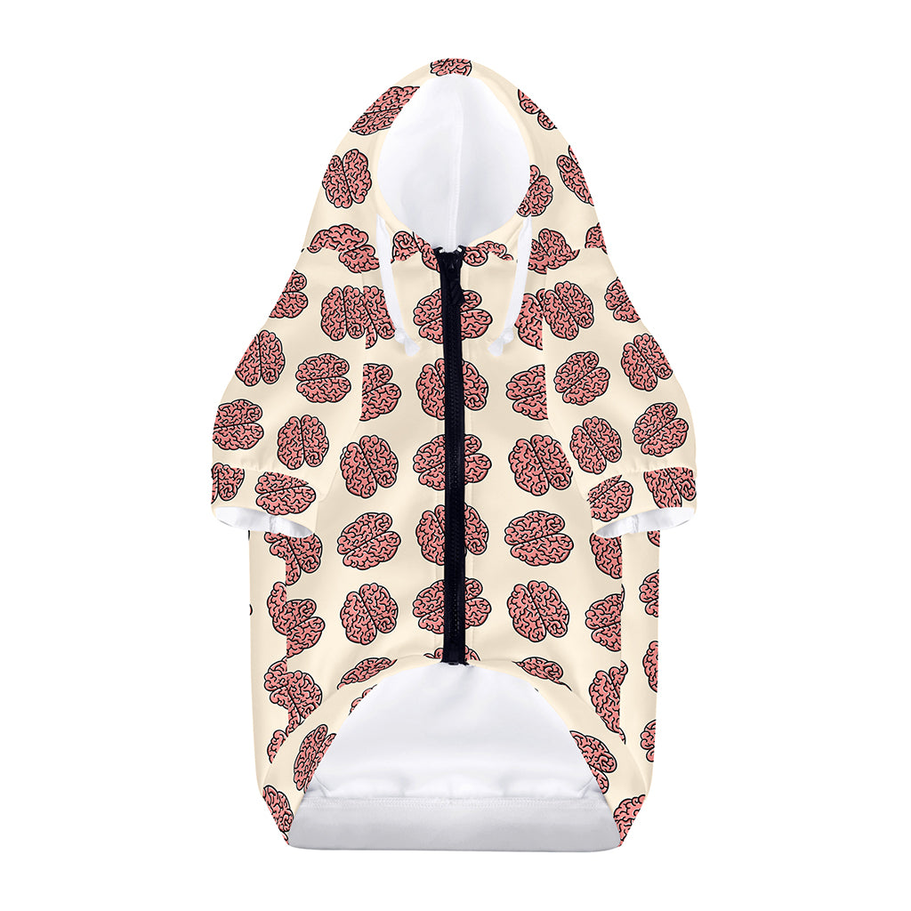 Human Brain Pattern Print Dog Zip Up Hoodie