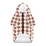 Human Brain Pattern Print Dog Zip Up Hoodie