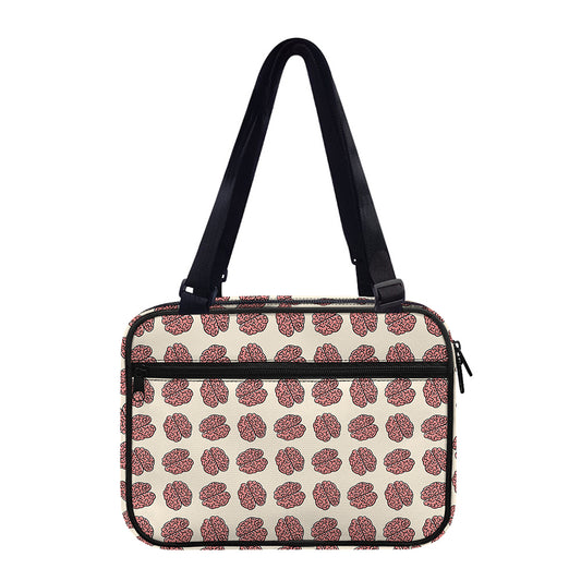 Human Brain Pattern Print Double Strap Bible Bag