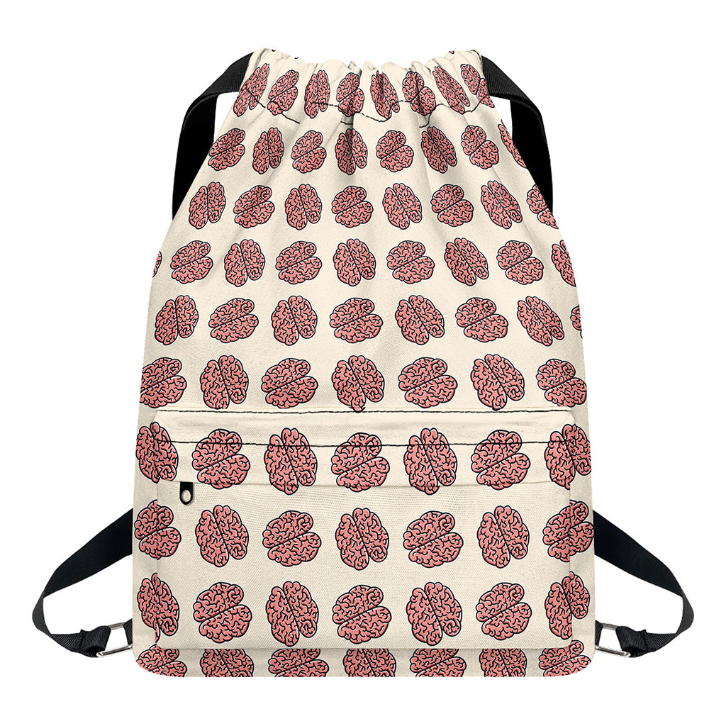 Human Brain Pattern Print Drawstring Backpack