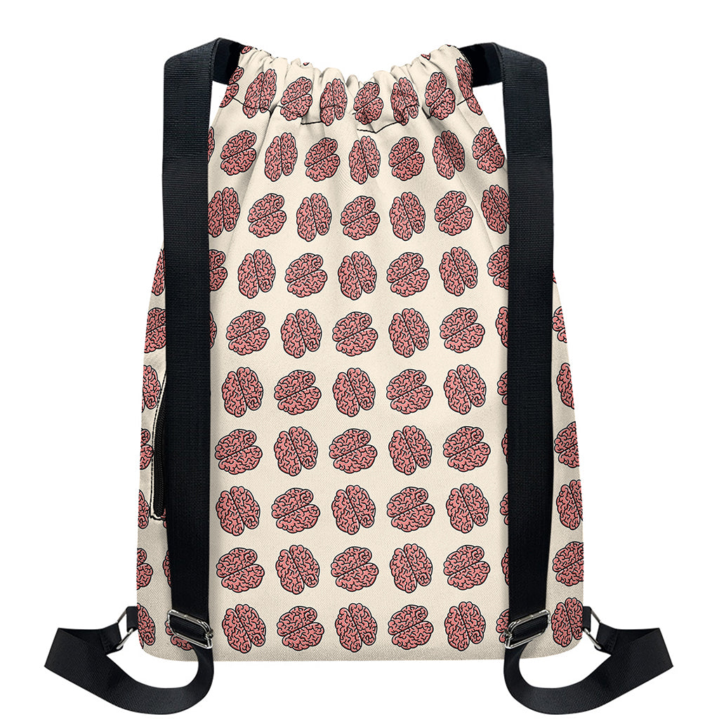 Human Brain Pattern Print Drawstring Backpack