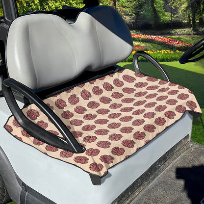 Human Brain Pattern Print Golf Cart Seat Cover
