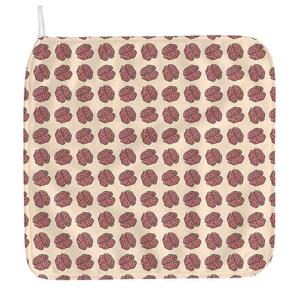 Human Brain Pattern Print Hand Towel