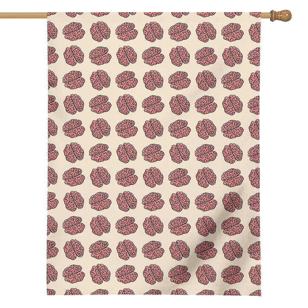 Human Brain Pattern Print House Flag