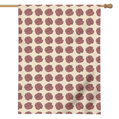 Human Brain Pattern Print House Flag