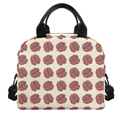 Human Brain Pattern Print Insulated Lunch Bag