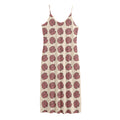 Human Brain Pattern Print Jersey Midi Cami Dress