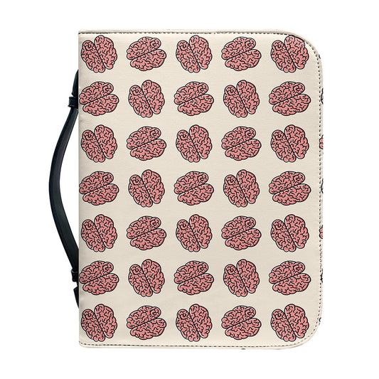 Human Brain Pattern Print Leather Bible Cover