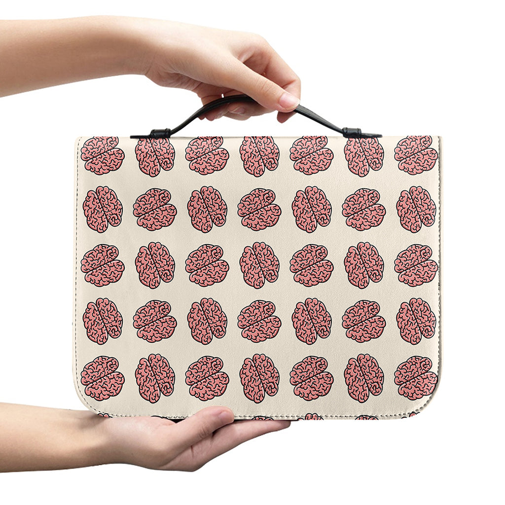 Human Brain Pattern Print Leather Bible Cover