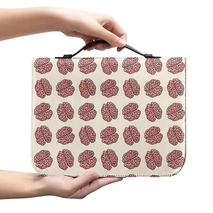 Human Brain Pattern Print Leather Bible Cover