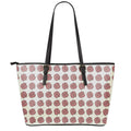 Human Brain Pattern Print Leather Tote Bag With Zipper