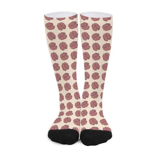Human Brain Pattern Print Long Socks