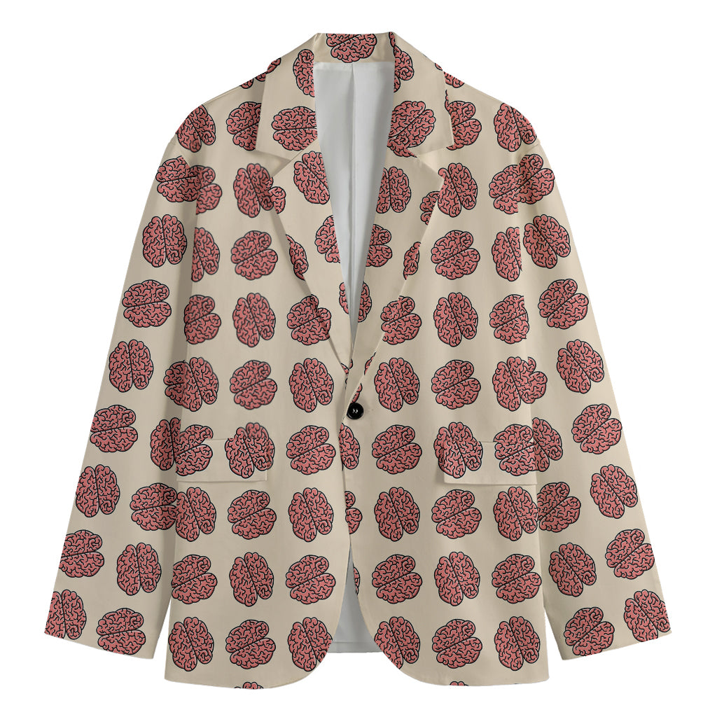 Human Brain Pattern Print Men's Blazer