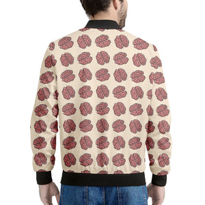 Human Brain Pattern Print Men's Bomber Jacket