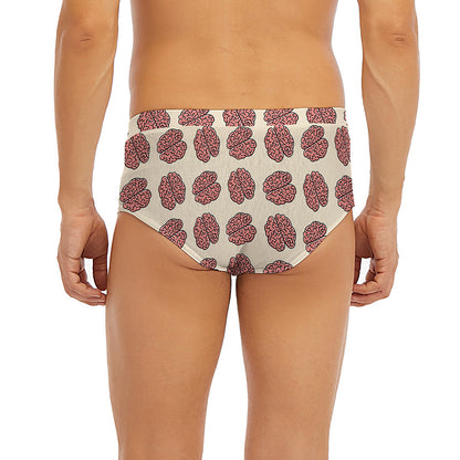 Human Brain Pattern Print Men's Briefs