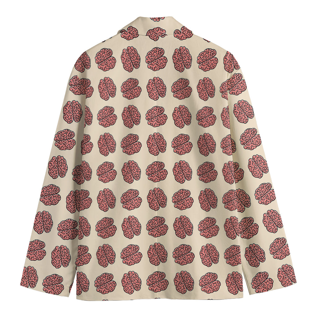 Human Brain Pattern Print Men's Cotton Blazer