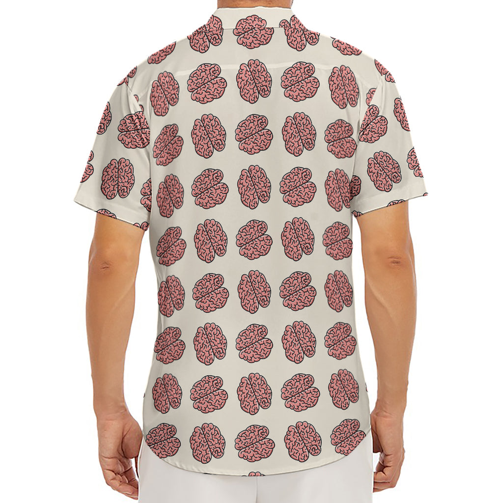 Human Brain Pattern Print Men's Deep V-Neck Shirt