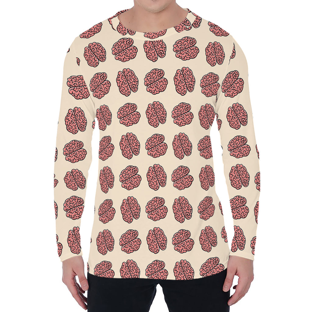 Human Brain Pattern Print Men's Long Sleeve T-Shirt