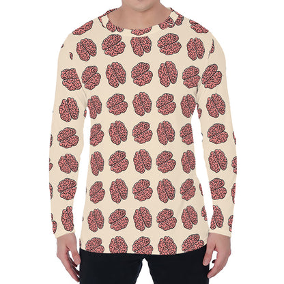 Human Brain Pattern Print Men's Long Sleeve T-Shirt