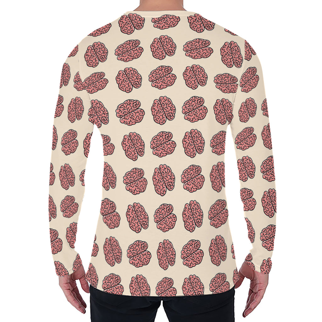 Human Brain Pattern Print Men's Long Sleeve T-Shirt