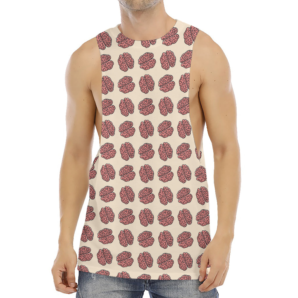 Human Brain Pattern Print Men's Muscle Tank Top