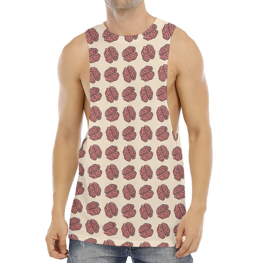 Human Brain Pattern Print Men's Muscle Tank Top