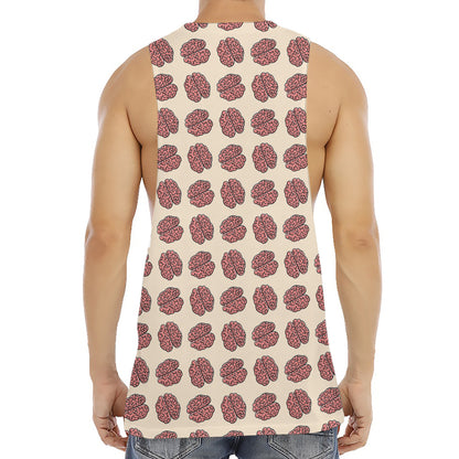 Human Brain Pattern Print Men's Muscle Tank Top