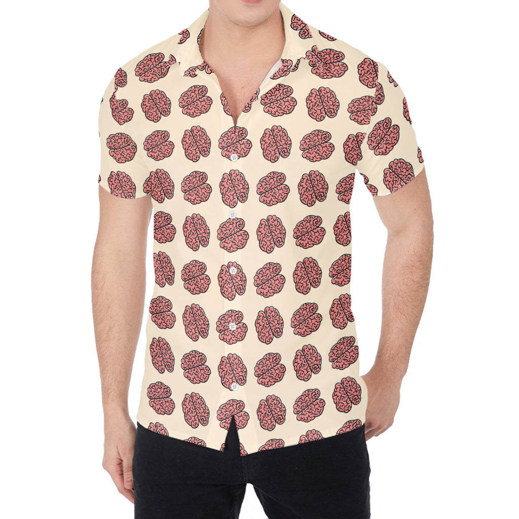 Human Brain Pattern Print Men's Shirt