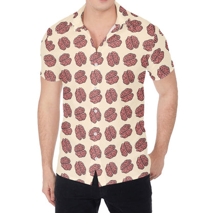 Human Brain Pattern Print Men's Shirt