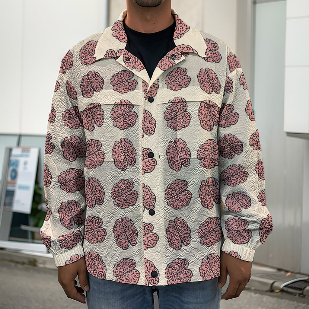 Human Brain Pattern Print Men's Shirt Jacket
