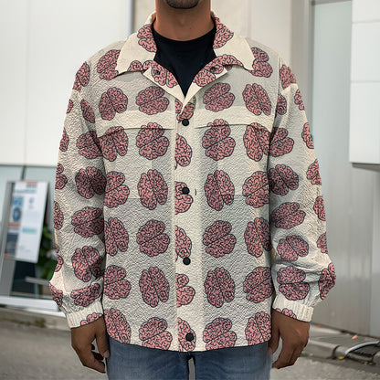 Human Brain Pattern Print Men's Shirt Jacket