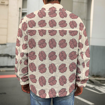 Human Brain Pattern Print Men's Shirt Jacket
