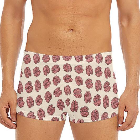 Human Brain Pattern Print Men's Short Boxer Briefs