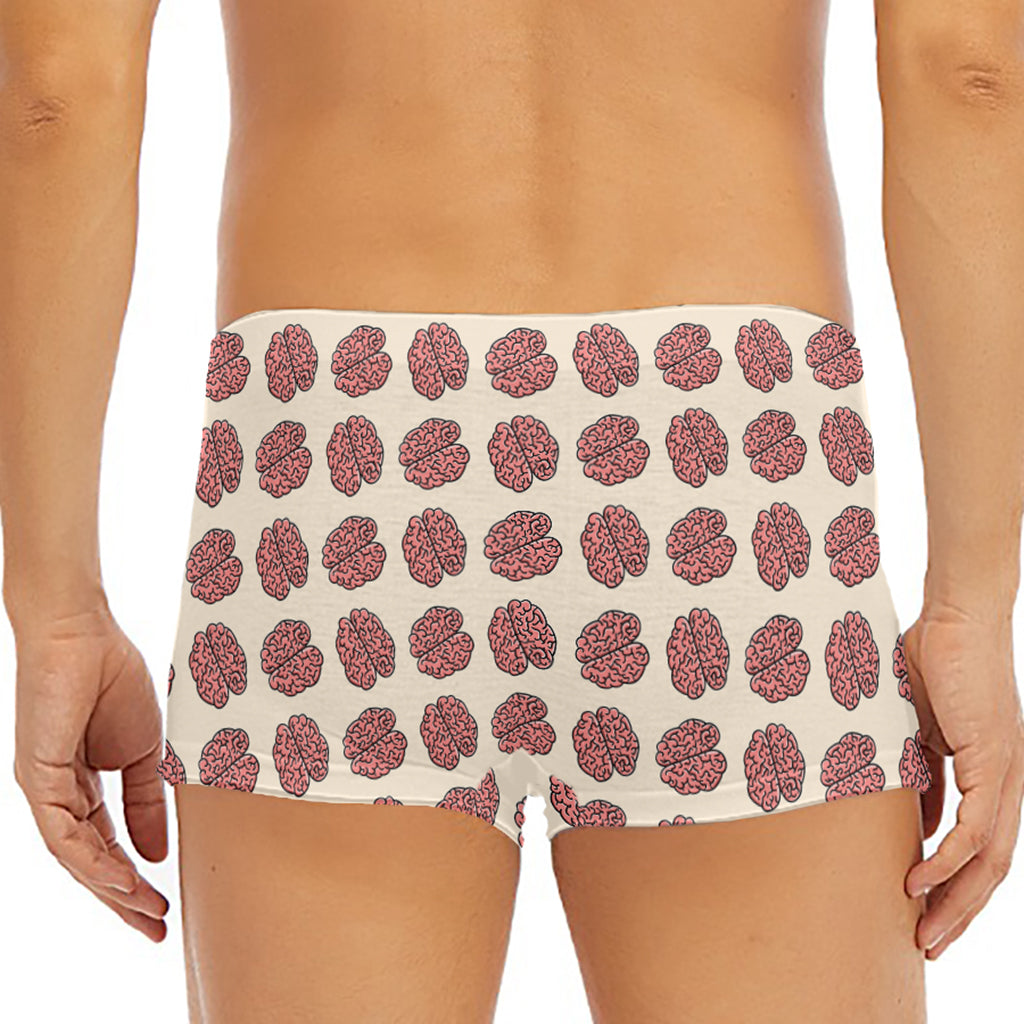 Human Brain Pattern Print Men's Short Boxer Briefs