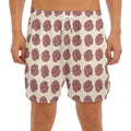Human Brain Pattern Print Men's Split Running Shorts