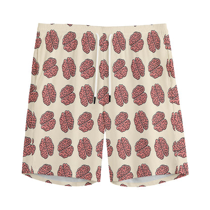 Human Brain Pattern Print Men's Sports Shorts
