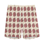 Human Brain Pattern Print Men's Sports Shorts