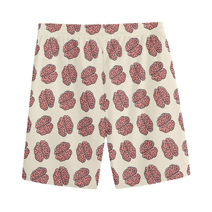 Human Brain Pattern Print Men's Sports Shorts