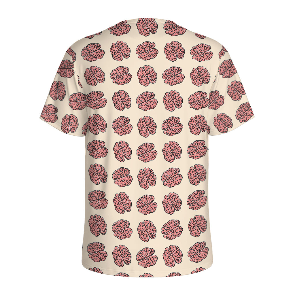 Human Brain Pattern Print Men's Sports T-Shirt