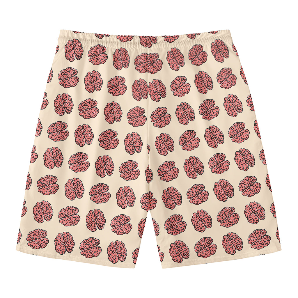 Human Brain Pattern Print Men's Swim Trunks