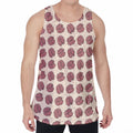 Human Brain Pattern Print Men's Velvet Tank Top