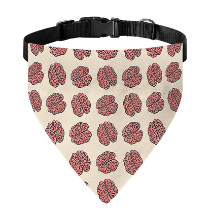 Human Brain Pattern Print Over The Collar Dog Bandana