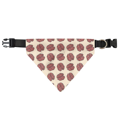 Human Brain Pattern Print Over The Collar Dog Bandana