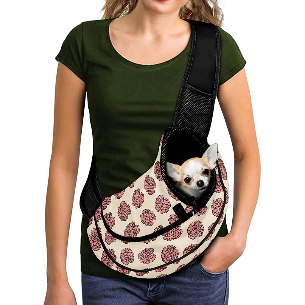 Human Brain Pattern Print Pet Sling Carrier
