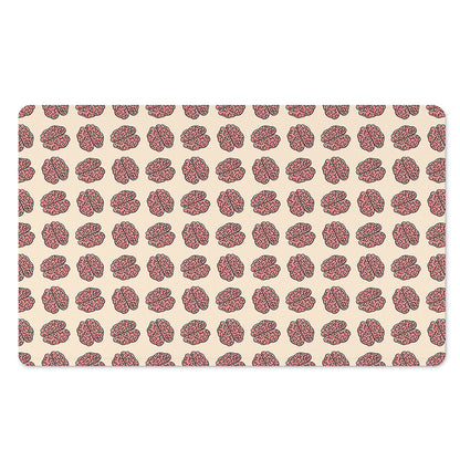 Human Brain Pattern Print Polyester Doormat
