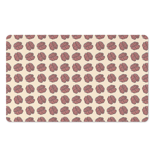 Human Brain Pattern Print Polyester Doormat